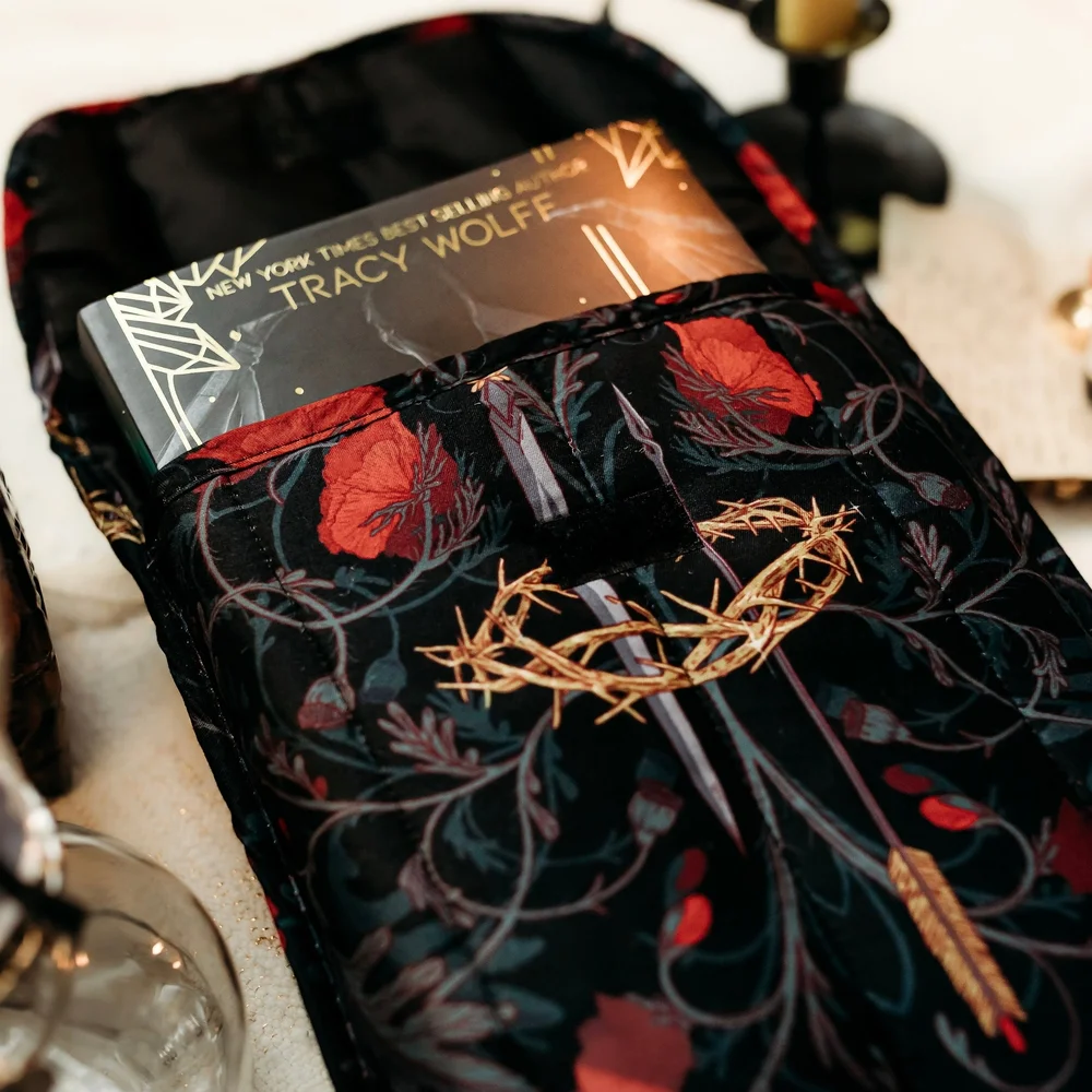 Floral Black and Red Crossbody Bag - Picture 2 of 4